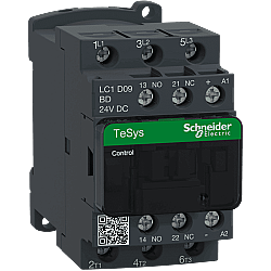 Schneider LC1D09BD 9A 4kW 24V DC Kontaktör 3 Kutup 1NA+1NK