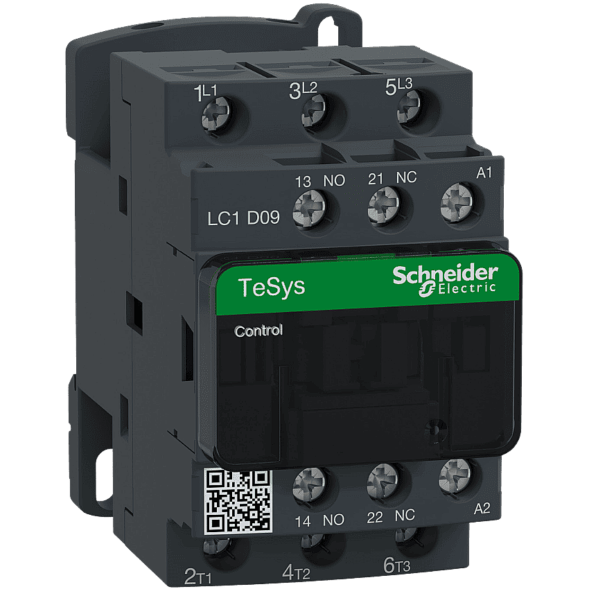 Schneider LC1D09Q7 9A 4kW 380V AC Kontaktör 3 Kutup 1NA+1NK - 1
