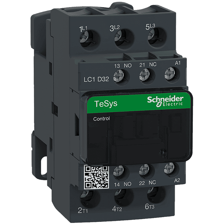 Schneider LC1D32B7 32A 15kW 24V AC Kontaktör 3 Kutup 1NA+1NK - 1