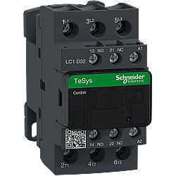 Schneider LC1D32Q7 32A 15kW 380V AC Kontaktör 3 Kutup 1NA+1NK