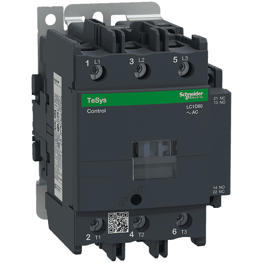 Schneider LC1D80F7 80A 37kW 110V AC Kontaktör 3 Kutup 1NA+1NK - 1