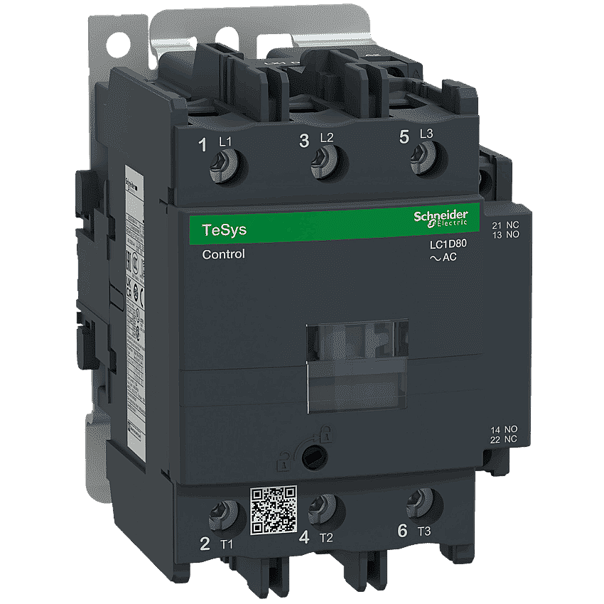 Schneider LC1D80M7 80A 37kW 220V AC Kontaktör 3 Kutup 1NA+1NK - 1