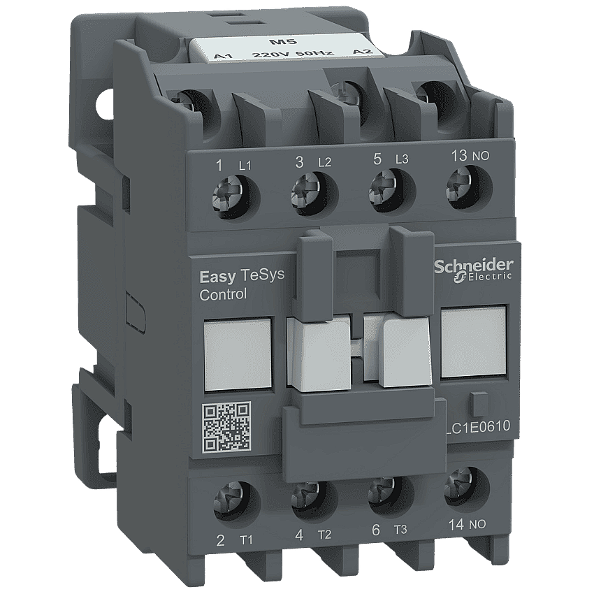 Schneider LC1E0610M5 6A 2,2kW 220V AC Kontaktör 3 Kutup 1NA - 1