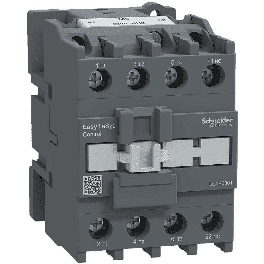 Schneider LC1E3801M5 38A 18,5kW 220V AC Kontaktör 3 Kutup 1NK - 1