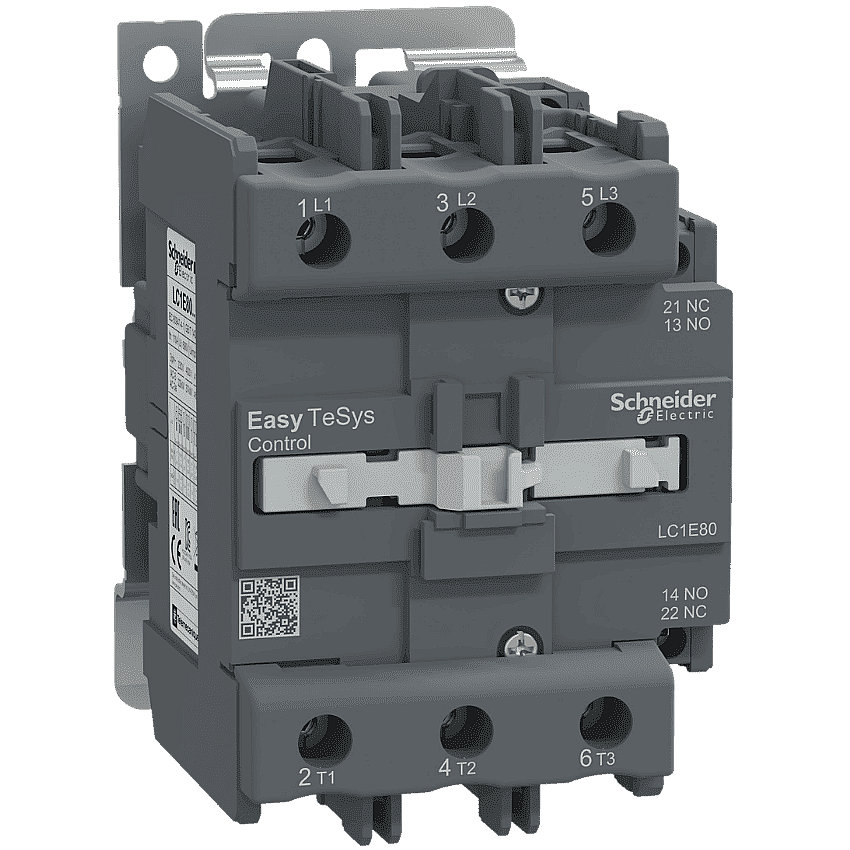Schneider LC1E80M5 80A 37kW 220V AC Kontaktör 3 Kutup 1NA+1NK - 1