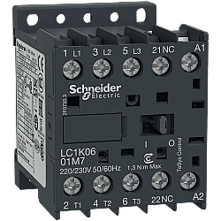 Schneider LC1K0601M7 6A 2,2kW 220V AC Kontaktör 3 Kutup 1NK