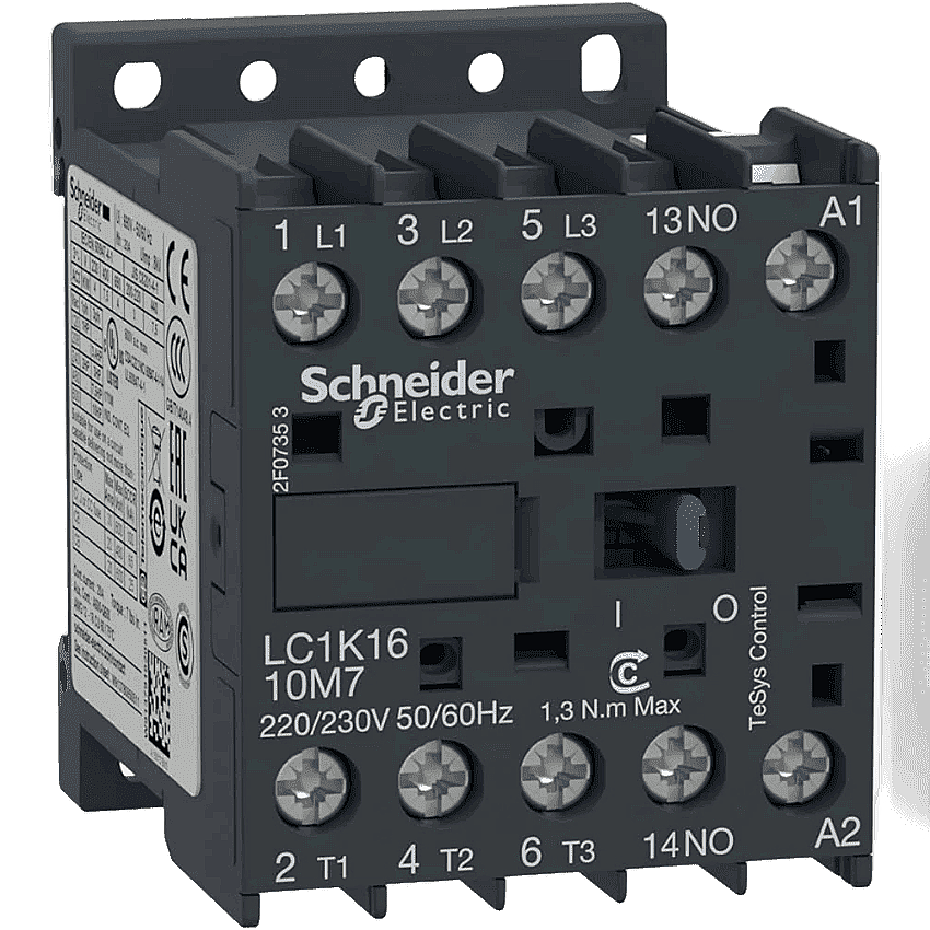 Schneider LC1K1610M7 16A 7,5kW 220V AC Kontaktör 3 Kutup 1NA - 1