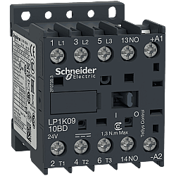 Schneider LP1K0910BD 9A 4kW 24V DC Kontaktör 3 Kutup 1NA