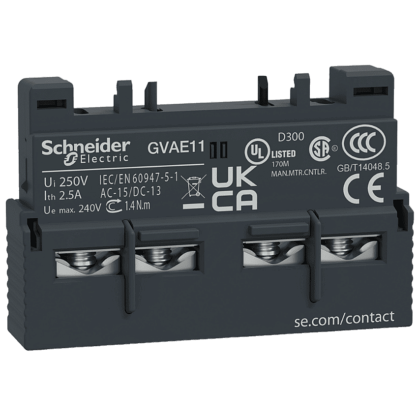 Schneider GVAE11 GV2 / GV3 Yardımcı Kontak Bloğu 1NO+1NC Önden Montaj - 1