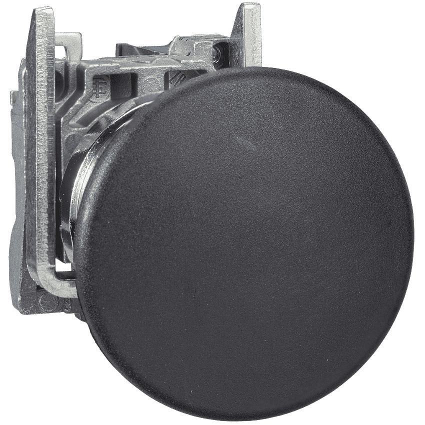 Schneider XB4BC21 Siyah Mantar Başlıklı Metal Buton 40mm Başlık 22mm Montaj 1NO - 1