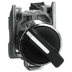 Schneider XB4BD21 Siyah Metal Mandal Buton 22mm 2 Konumlu Kalıcı 1NO