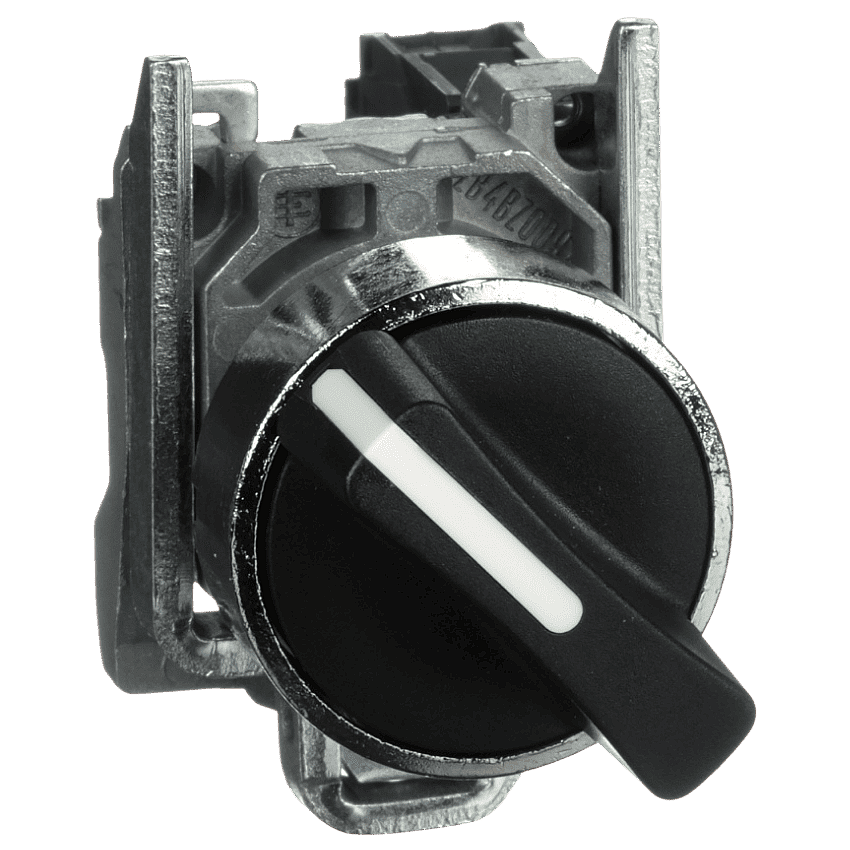 Schneider XB4BD21 Siyah Metal Mandal Buton 22mm 2 Konumlu Kalıcı 1NO - 1