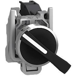 Schneider XB4BJ21 Siyah Metal Mandal Buton 22mm 2 Konumlu Kalıcı 1NO