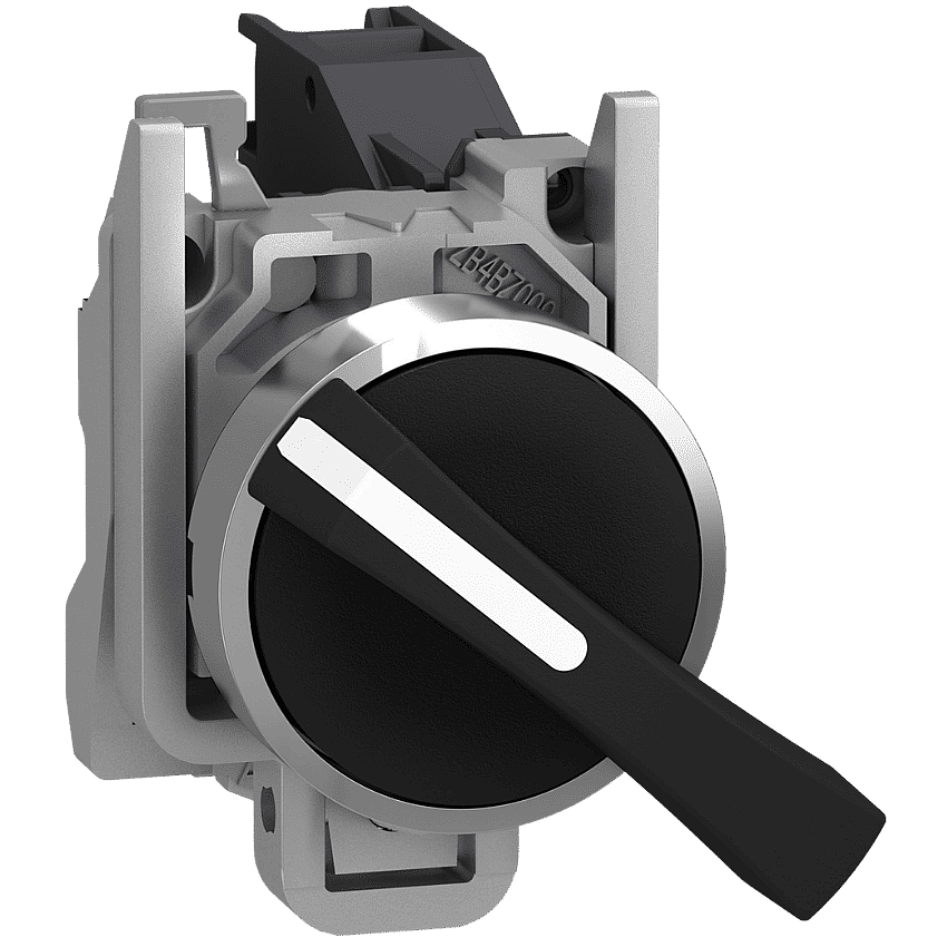Schneider XB4BJ21 Siyah Metal Mandal Buton 22mm 2 Konumlu Kalıcı 1NO - 1