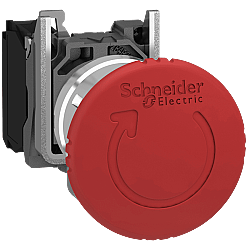 Schneider XB4BS8442 Acil Stop Butonu Kırmızı Mantar 40mm Metal Çevirerek Açmalı 1NC