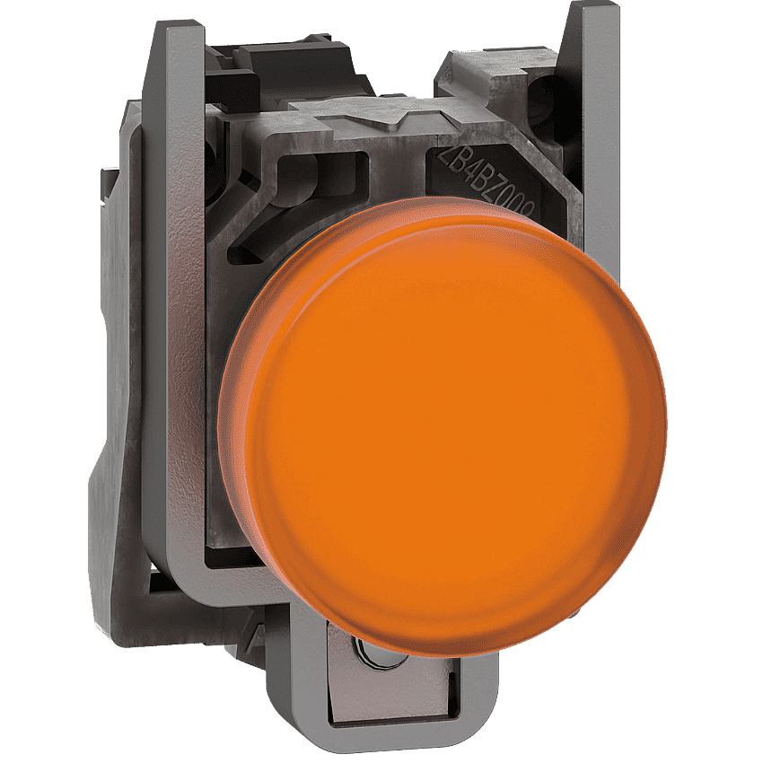 Schneider XB4BVM5 230V AC Turuncu LED Sinyal Lambası Metal 22mm - 1