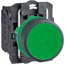 Schneider XB5AA31 Yeşil Düz Başlıklı Plastik Buton 22mm 1NO Yaylı