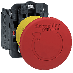 Schneider XB5AS8442 Acil Stop Butonu 40mm Plastik Çevirerek Açmalı 1NC