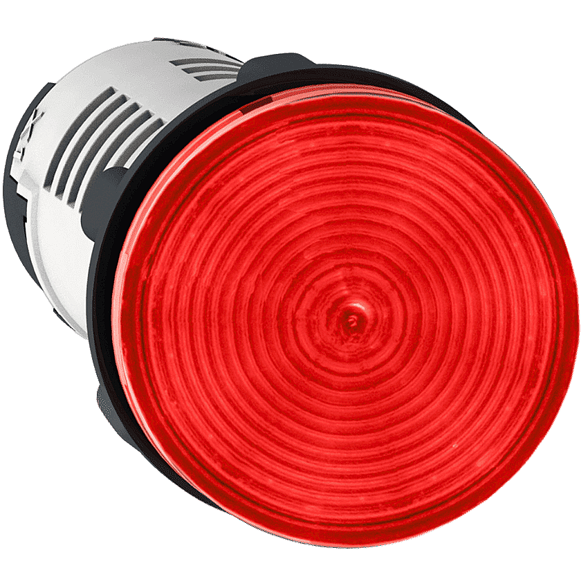 Schneider XB7EV04BP 24V AC/DC Kırmızı LED Sinyal Lambası Plastik 22mm - 1