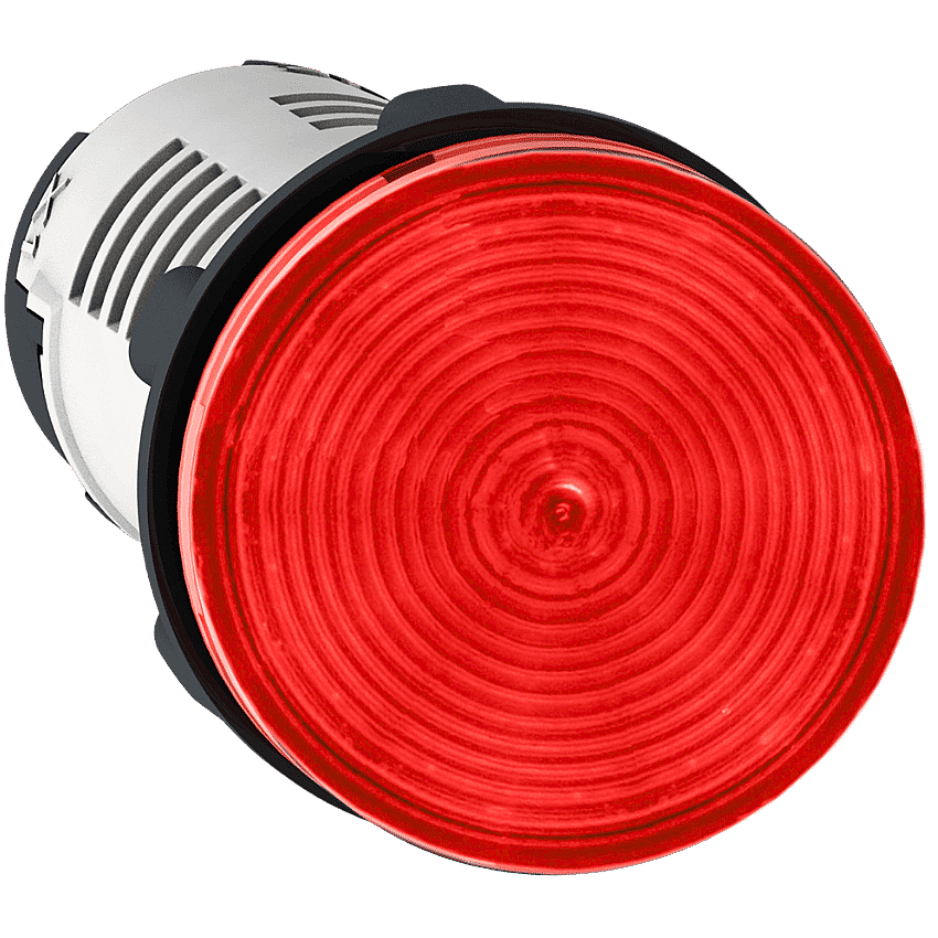 Schneider XB7EV04MP 230V AC Kırmızı LED Sinyal Lambası Plastik 22mm - 1