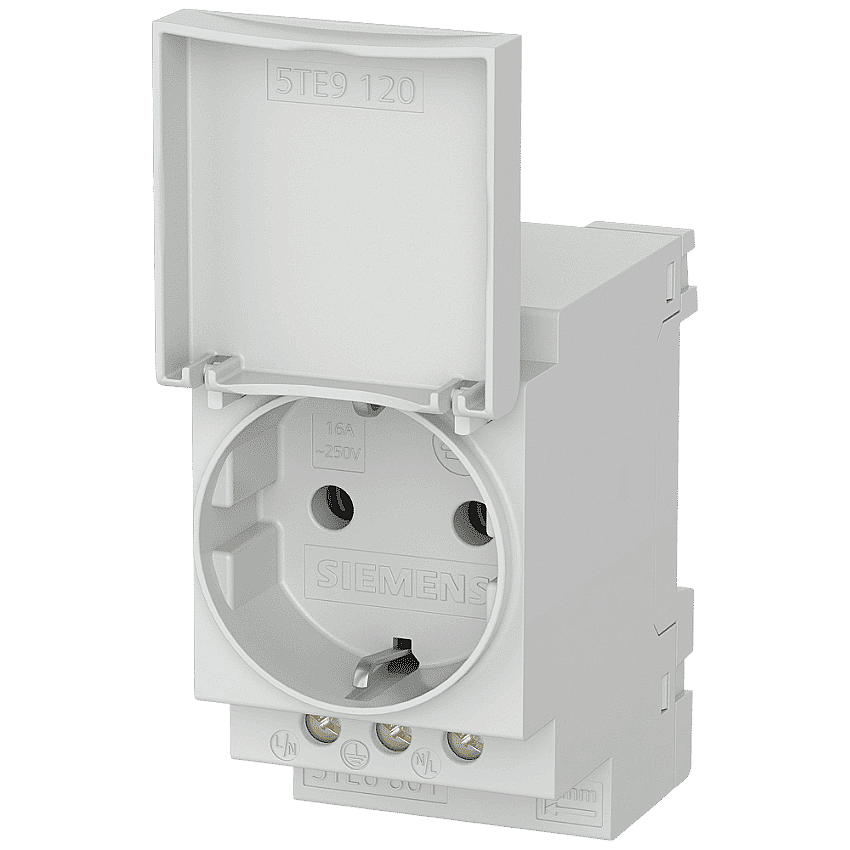 Siemens 5TE6801 Schuko Priz 16A Kapaklı Dağıtım Panosu Montajlı - 1